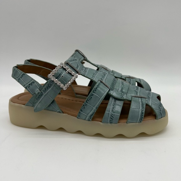 AEROSOLES Shoes - Aerosoles Wagner Platform Sandals Sage Green Strappy Women’s Size 6